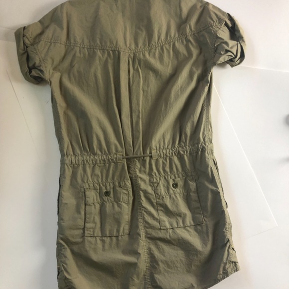 NWOT, GAP Cargo Dress, Khaki Green w/Draw String Waist - Picture 4 of 16
